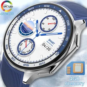 Smart Watch For OPPO Men's 466*466 AMOLED HD Screen 4GB Memory 3D Surround Vision Watch BT Call Waterproof Smartwatch