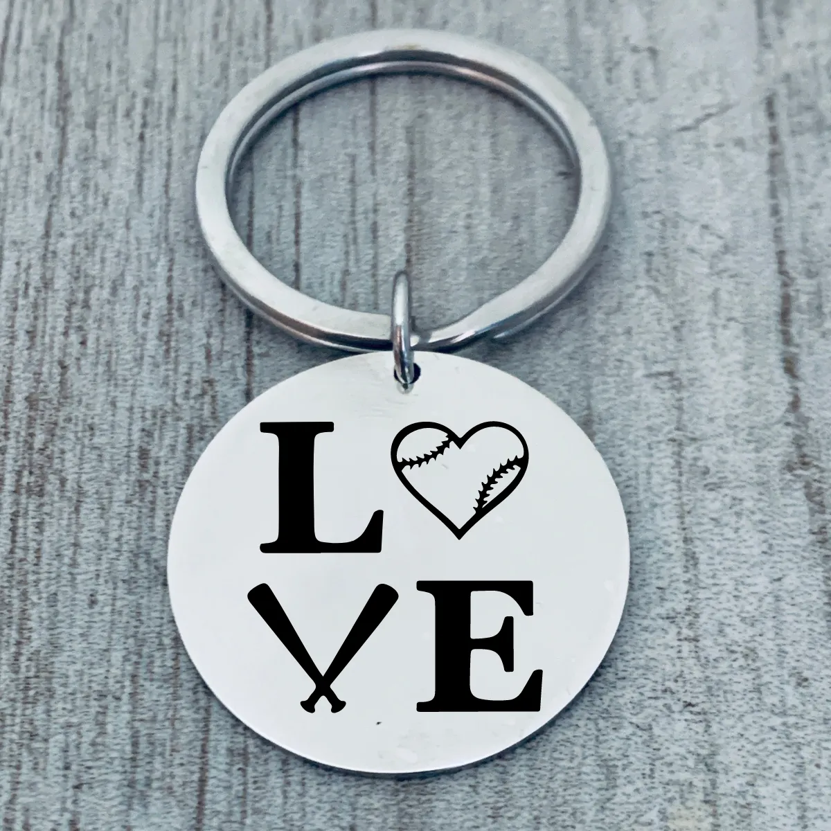 Softball Love Keychain