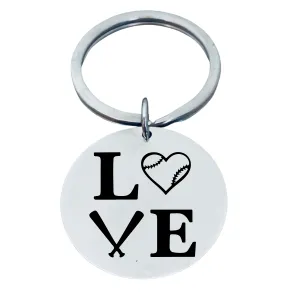Softball Love Keychain