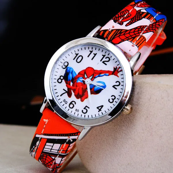 Spider-Man Hot Sale Watch Cute Cartoon Watch Kids Spider Man Watches Rubber Quartz Watch Gift Children Hour reloj montre relogio