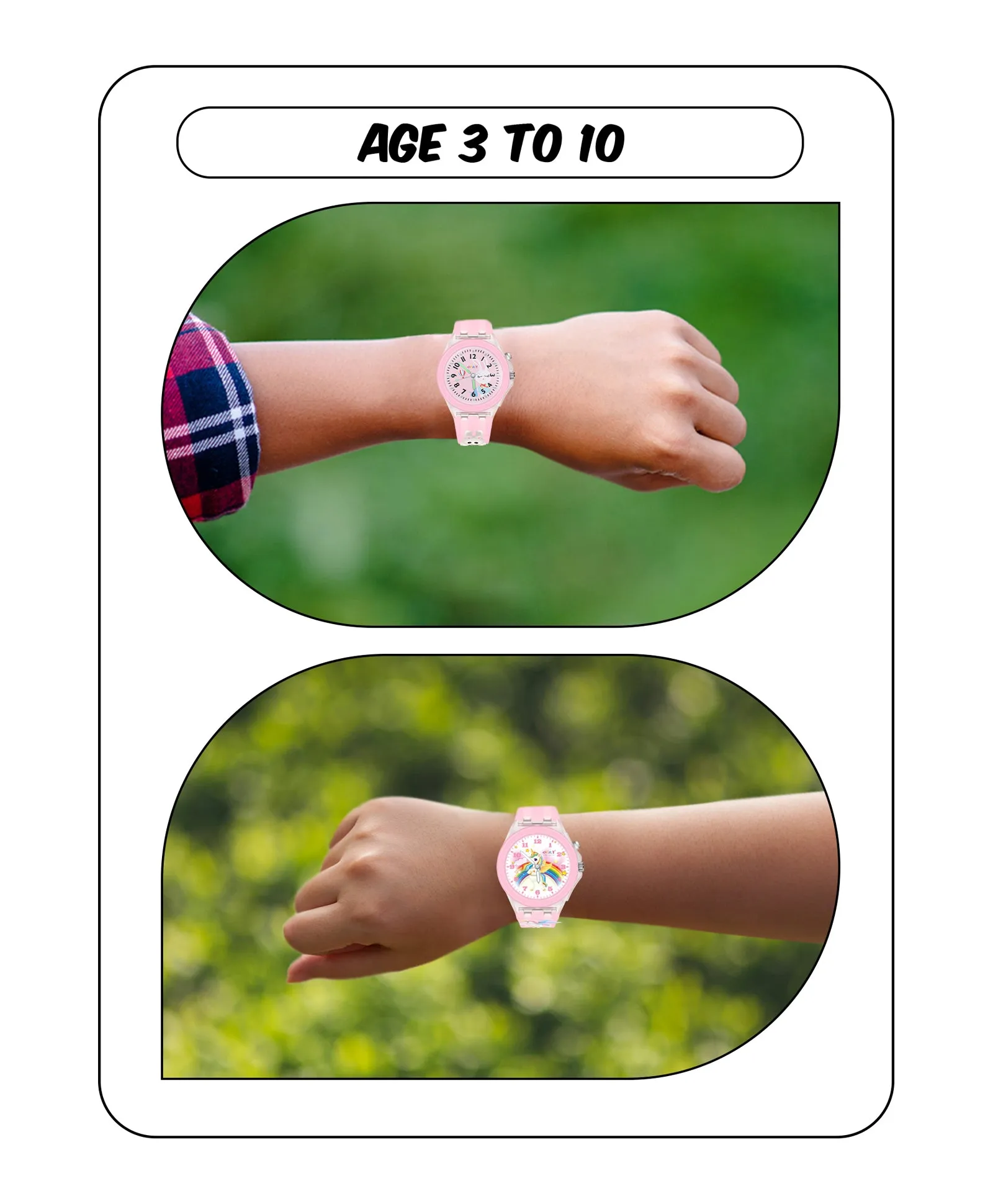 Spiky 3D Astronaut & Rabbit Cartoon Analog Light Watch Combo