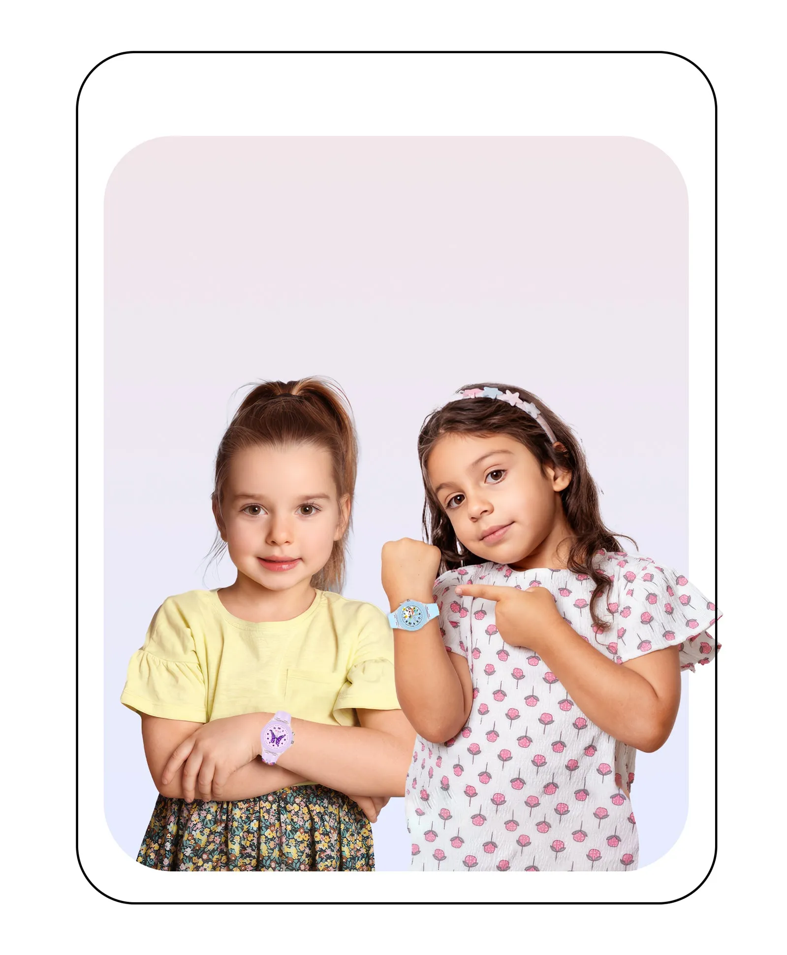 Spiky 3D Astronaut & Rabbit Cartoon Analog Light Watch Combo