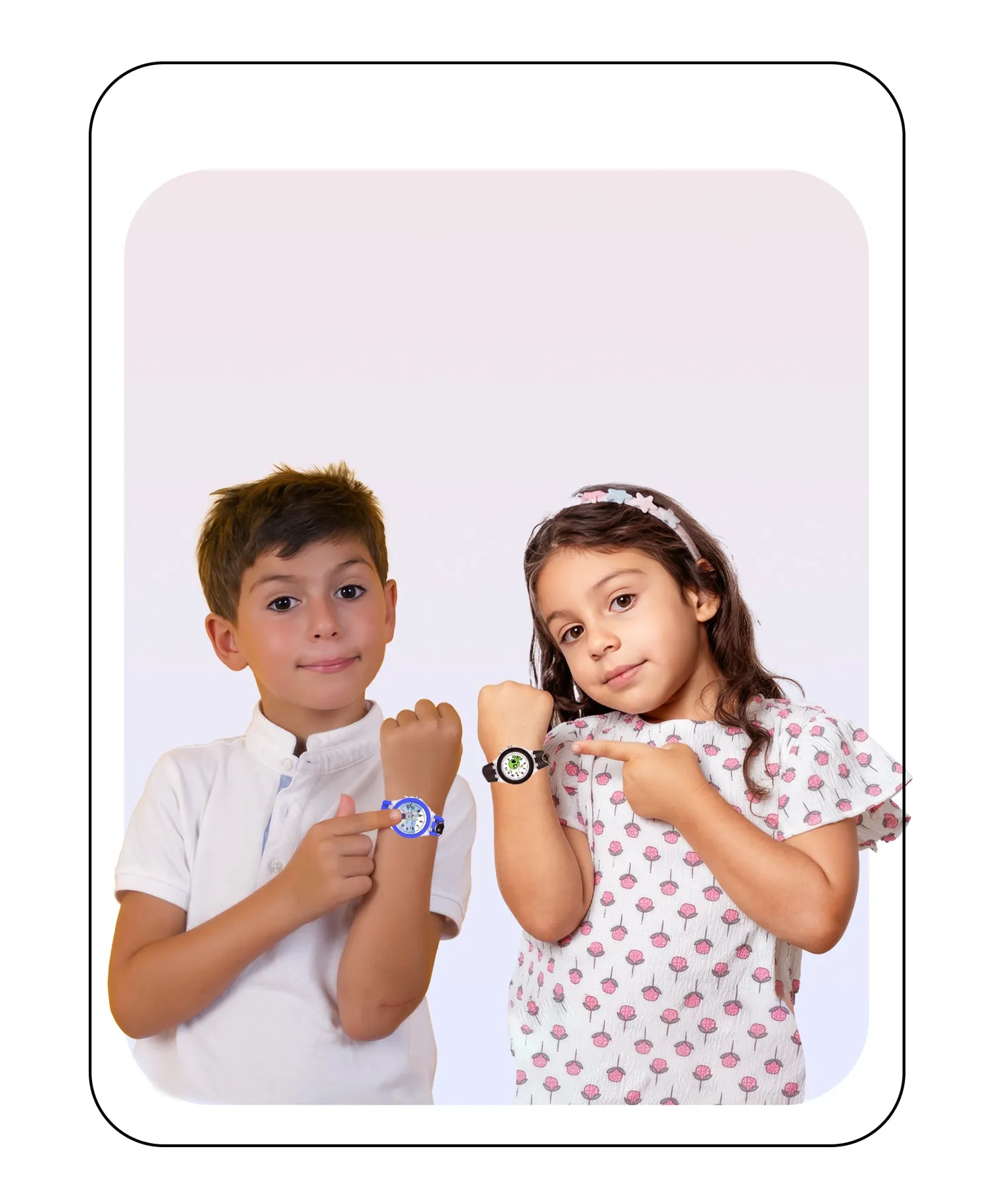 Spiky 3D Astronaut & Rabbit Cartoon Analog Light Watch Combo