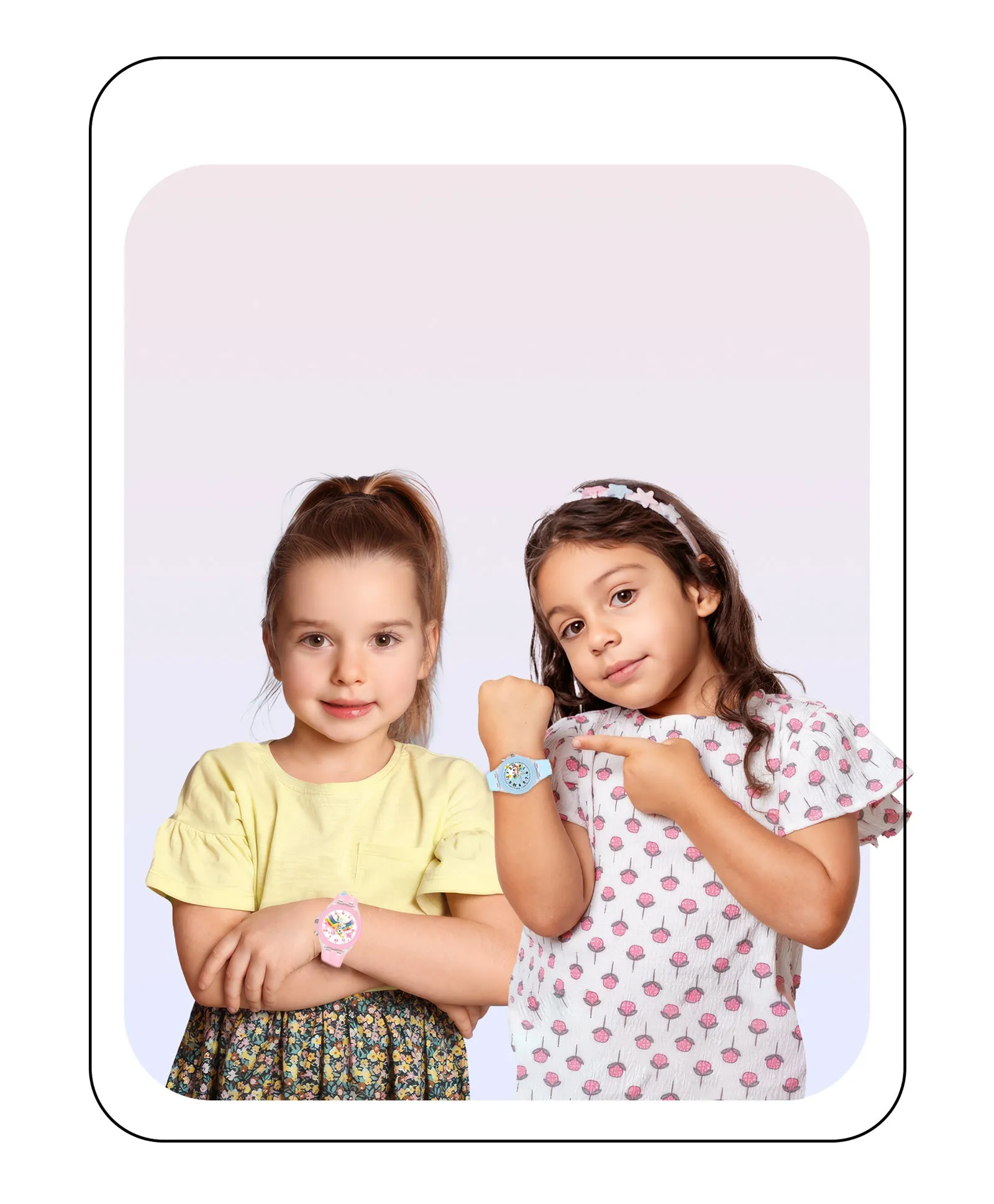 Spiky 3D Astronaut & Rabbit Cartoon Analog Light Watch Combo