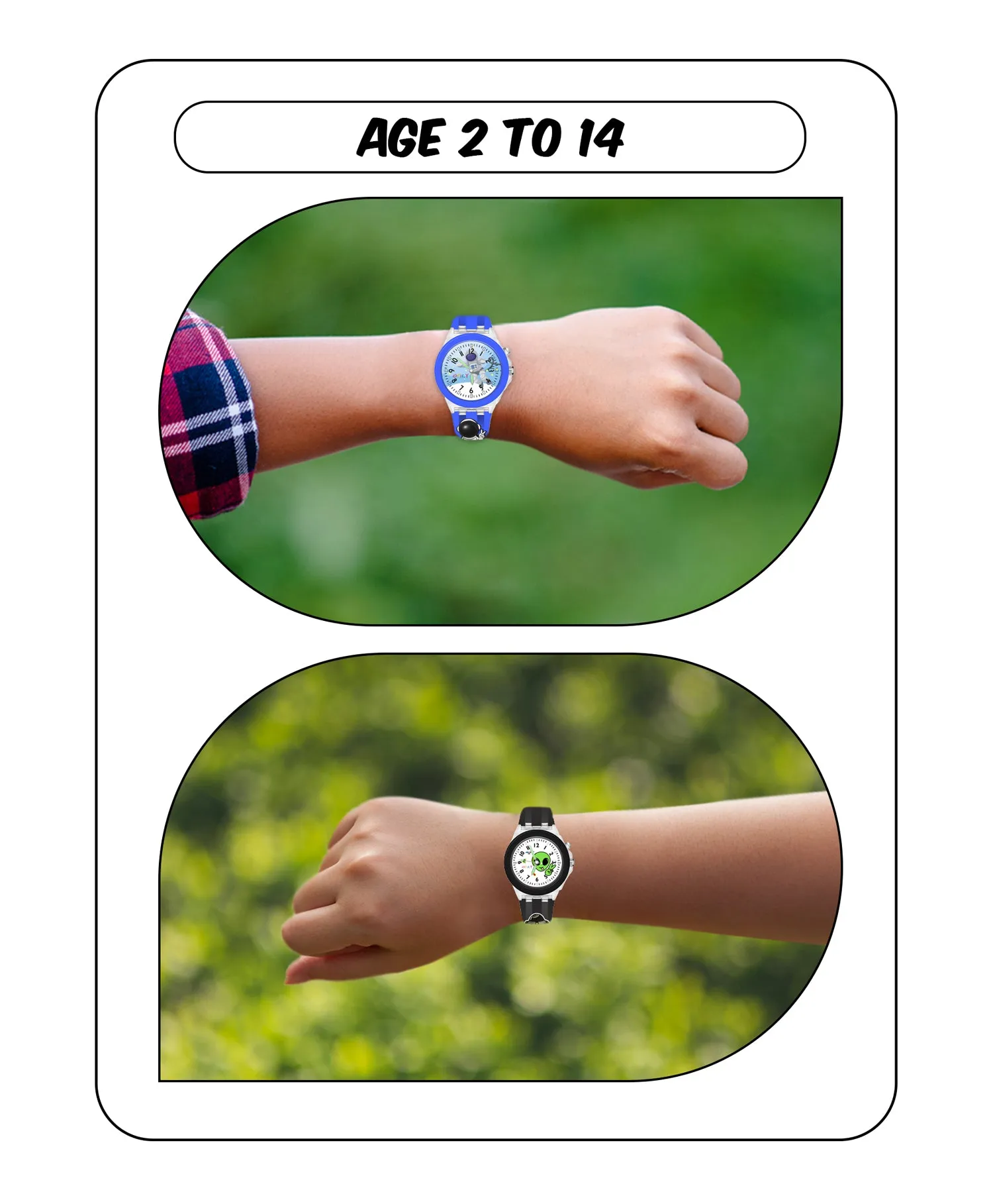 Spiky 3D Astronaut & Rabbit Cartoon Analog Light Watch Combo