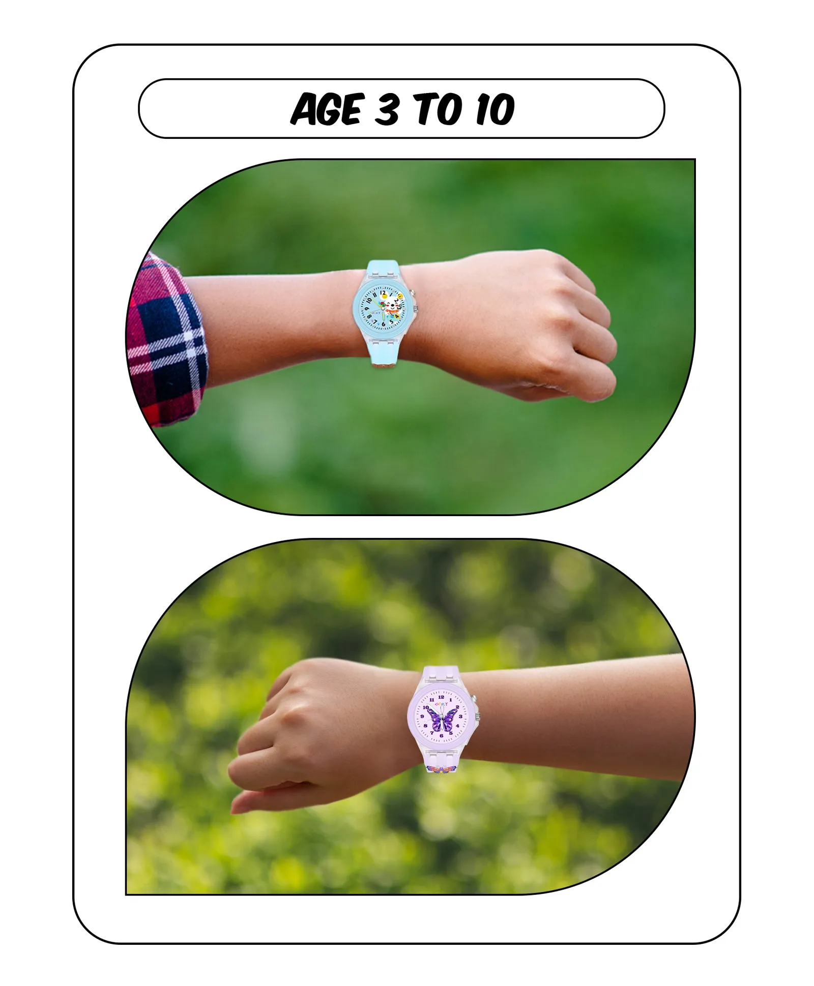 Spiky 3D Astronaut & Rabbit Cartoon Analog Light Watch Combo