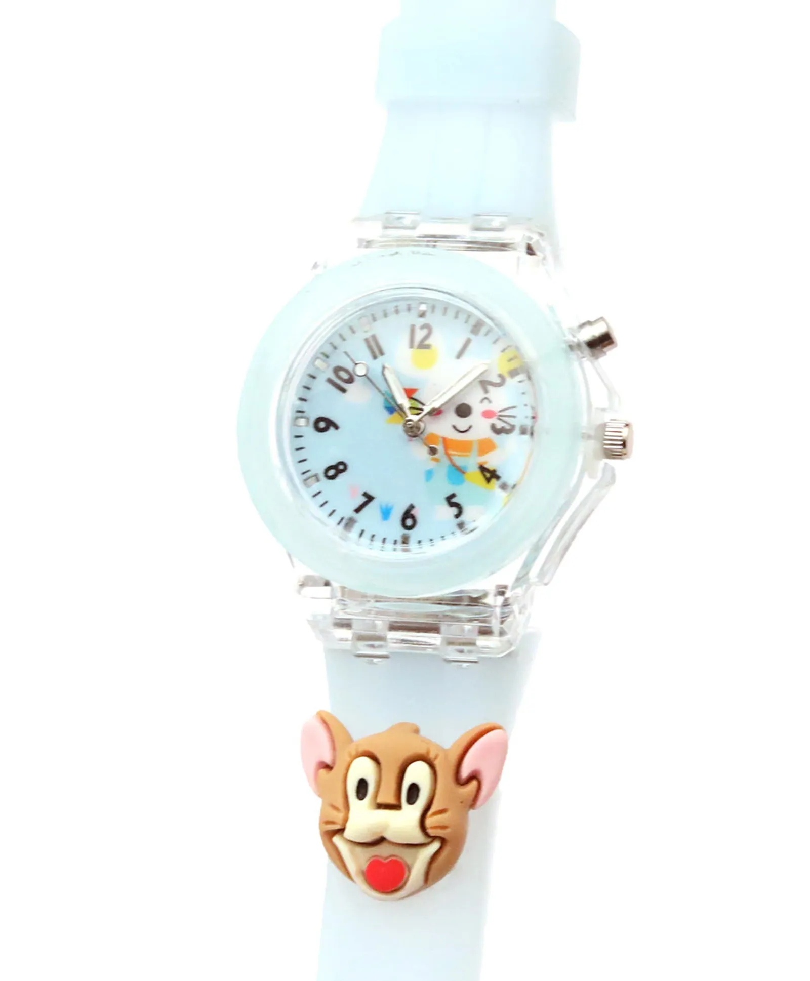 Spiky 3D Cartoon Spaceship Analog Light Watch for Kids Boys & Girls - Black