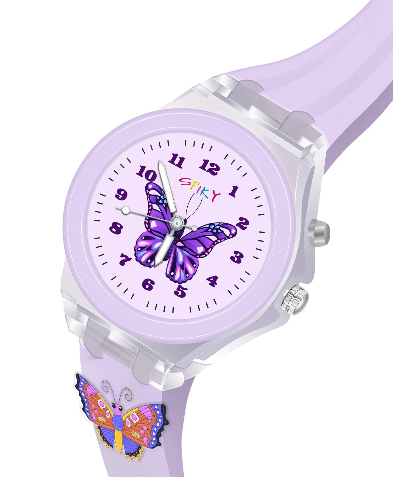 Spiky 3D Cartoon Spaceship Analog Light Watch for Kids Boys & Girls - Black