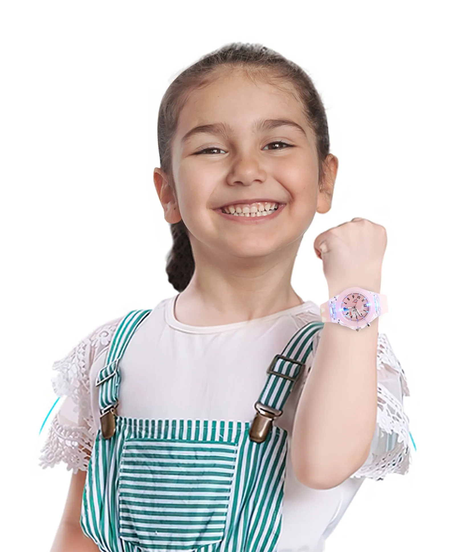 Spiky 3D Cartoon Spaceship Analog Light Watch for Kids Boys & Girls - Black