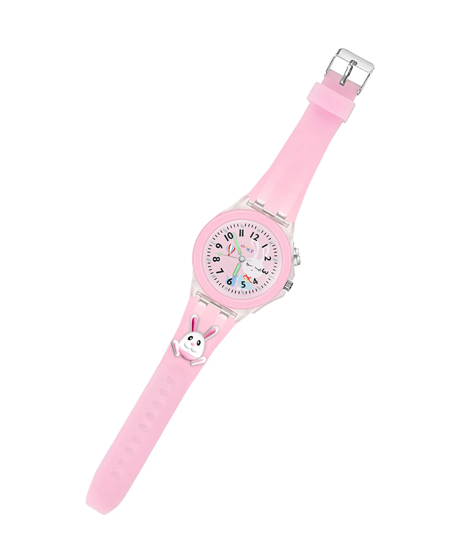 Spiky 3D Cartoon Spaceship Analog Light Watch for Kids Boys & Girls - Black