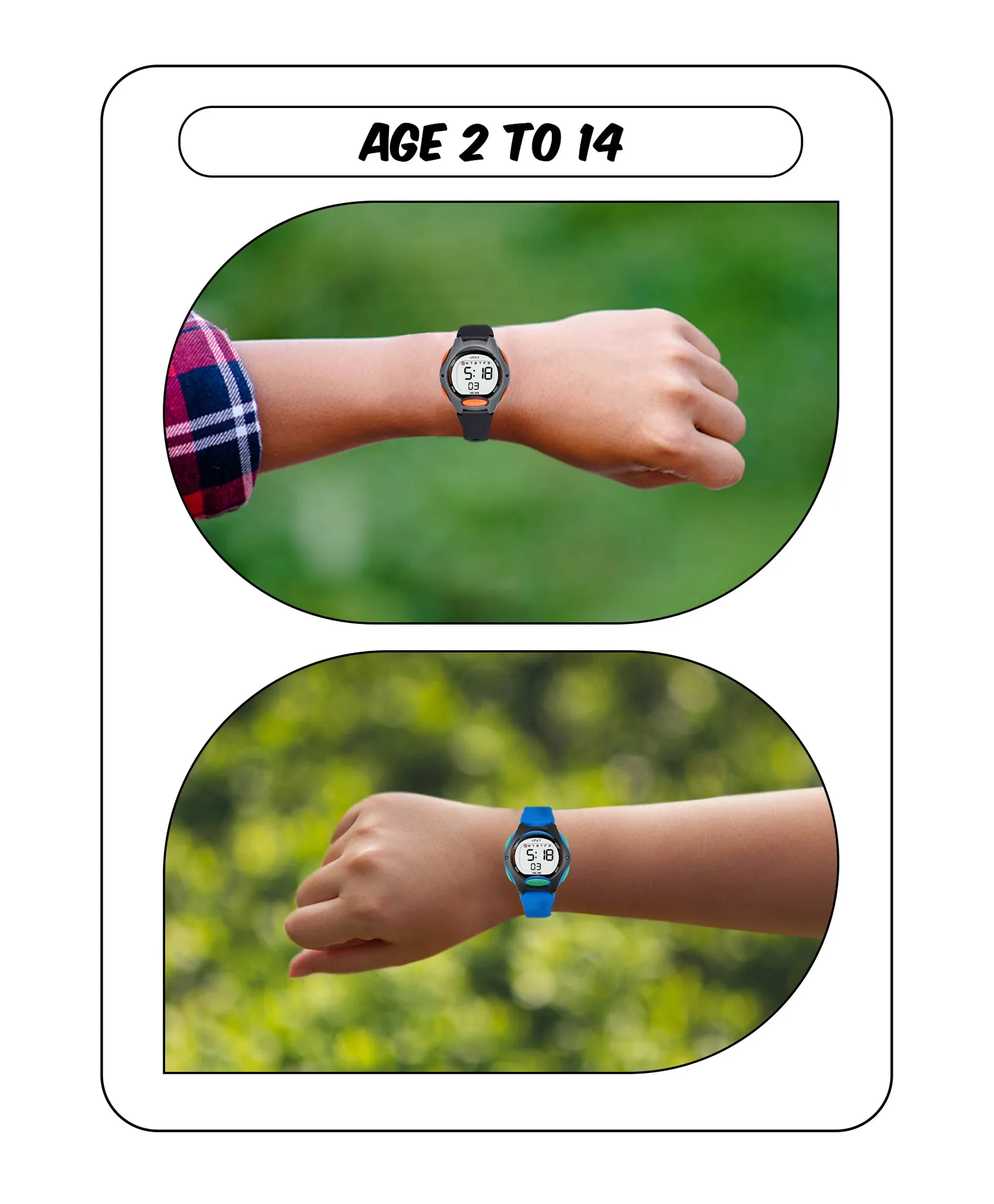 Spiky Round Digital Kids Sports Watches Combo
