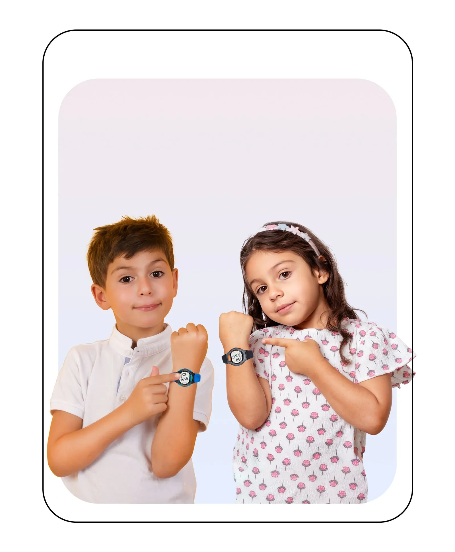 Spiky Round Digital Kids Sports Watches Combo