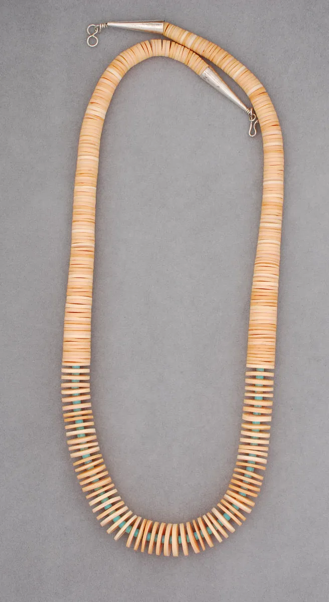 Spiny Oyster Pendant on Rolled Mellon Shell Necklace