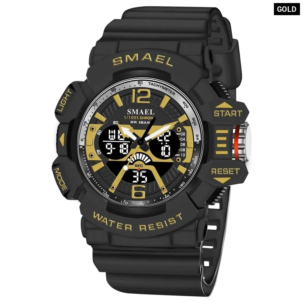 Sport Watch Men 50m Waterproof Wrist Dual Time Display Multi-function Sports 8065 Digital