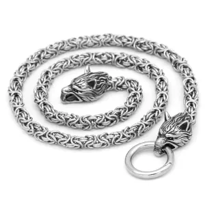 Stainless Steel Wolf Head Handmade Chain