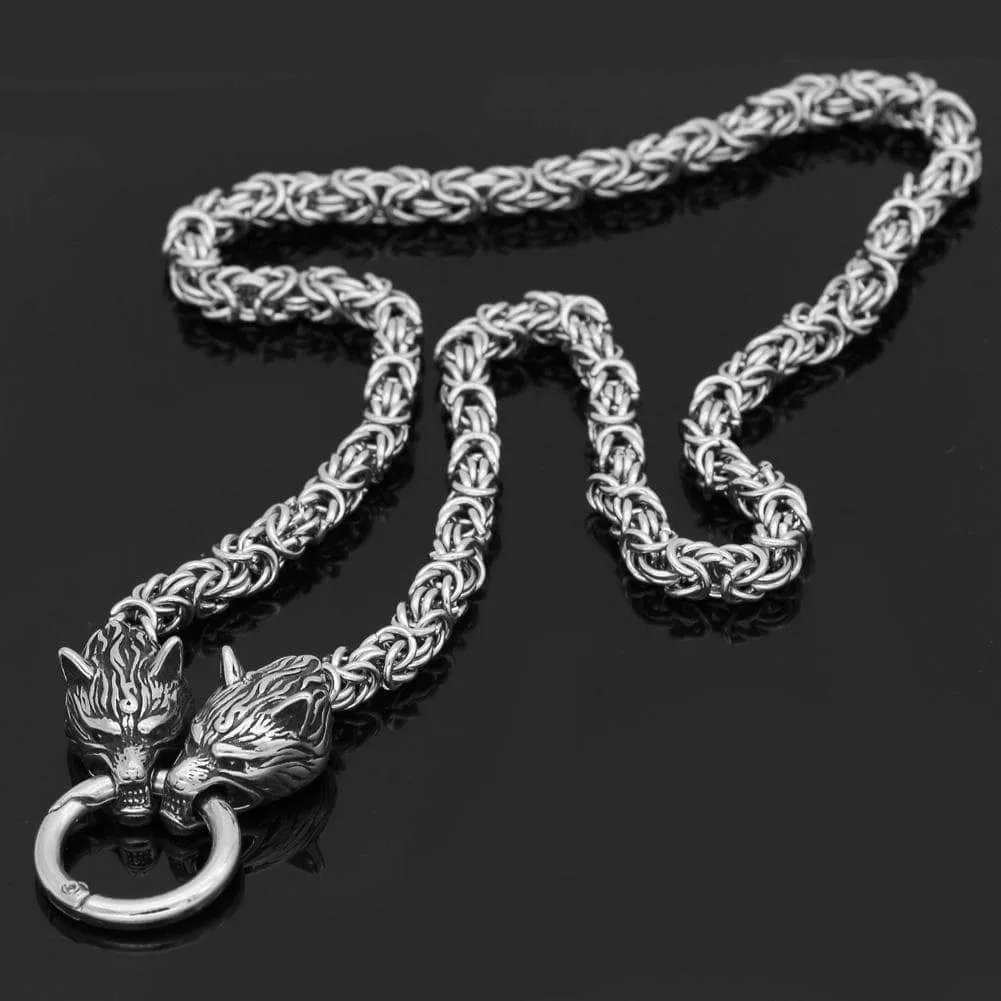 Stainless Steel Wolf Head Handmade Chain