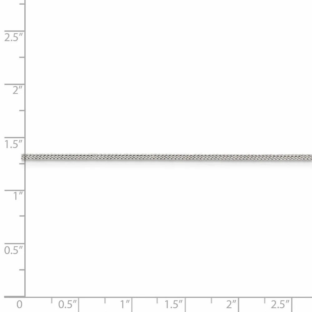 Sterling Silver 1.25mm Diamond-cut Round Franco Chain