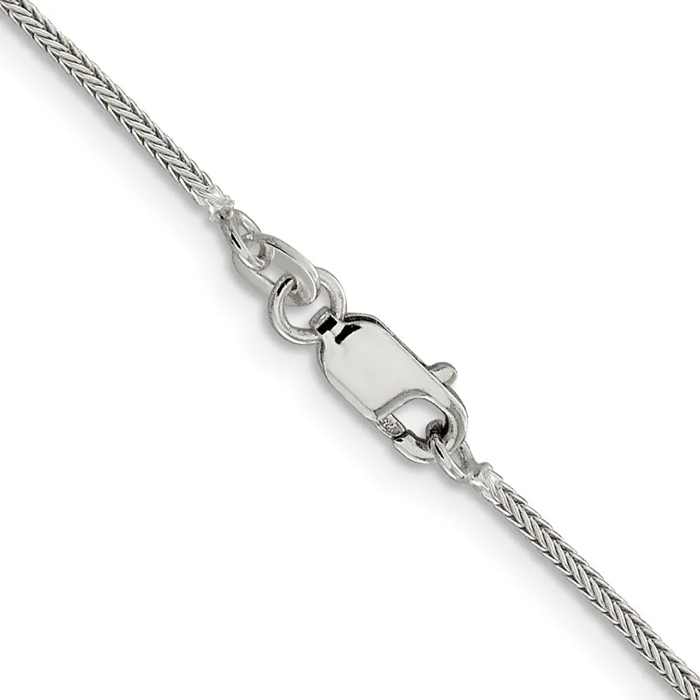Sterling Silver 1.25mm Diamond-cut Round Franco Chain