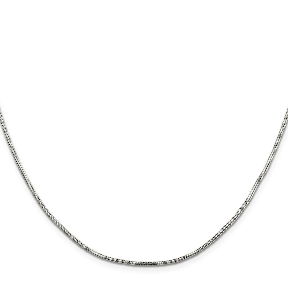 Sterling Silver 1.25mm Diamond-cut Round Franco Chain