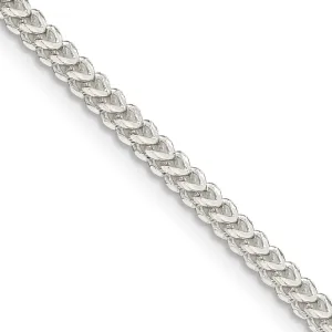 Sterling Silver 2mm Dimond-cut Square Franco Chain