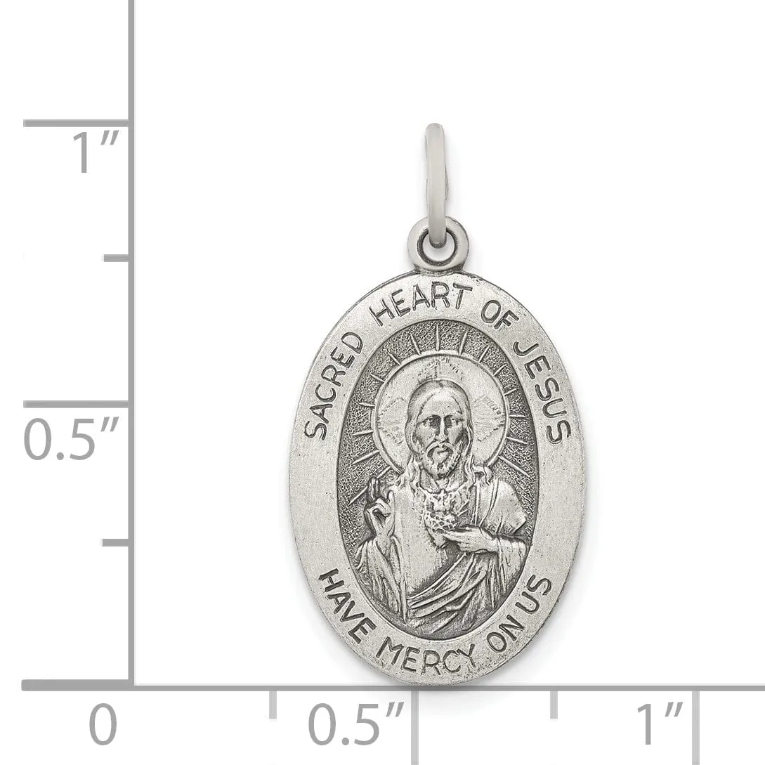 Sterling Silver Antiqued Infant of Prague Medal