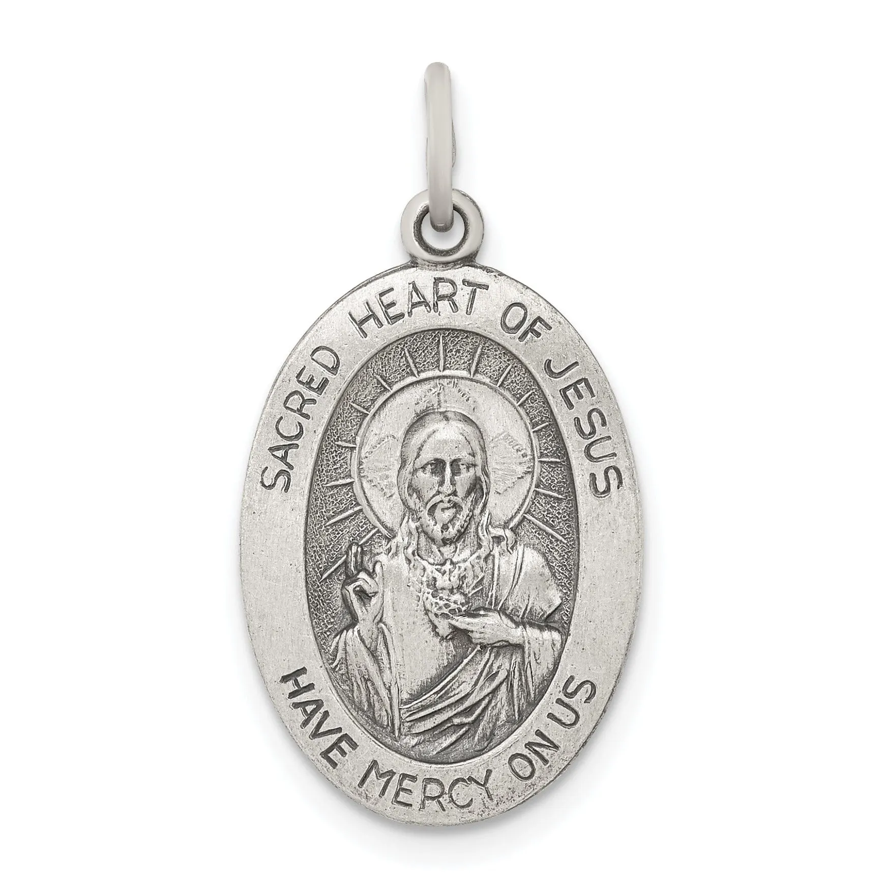 Sterling Silver Antiqued Infant of Prague Medal