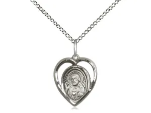 Sterling Silver Scapular Pendant with Chain