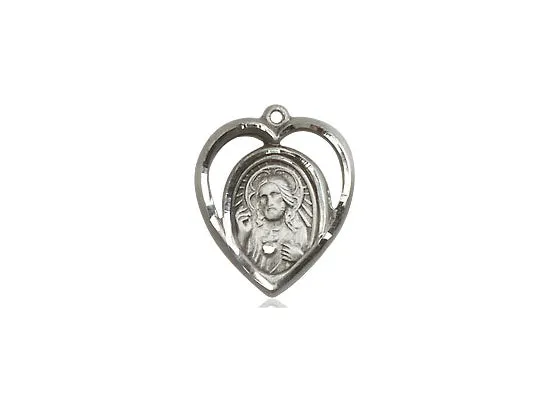 Sterling Silver Scapular Pendant with Chain