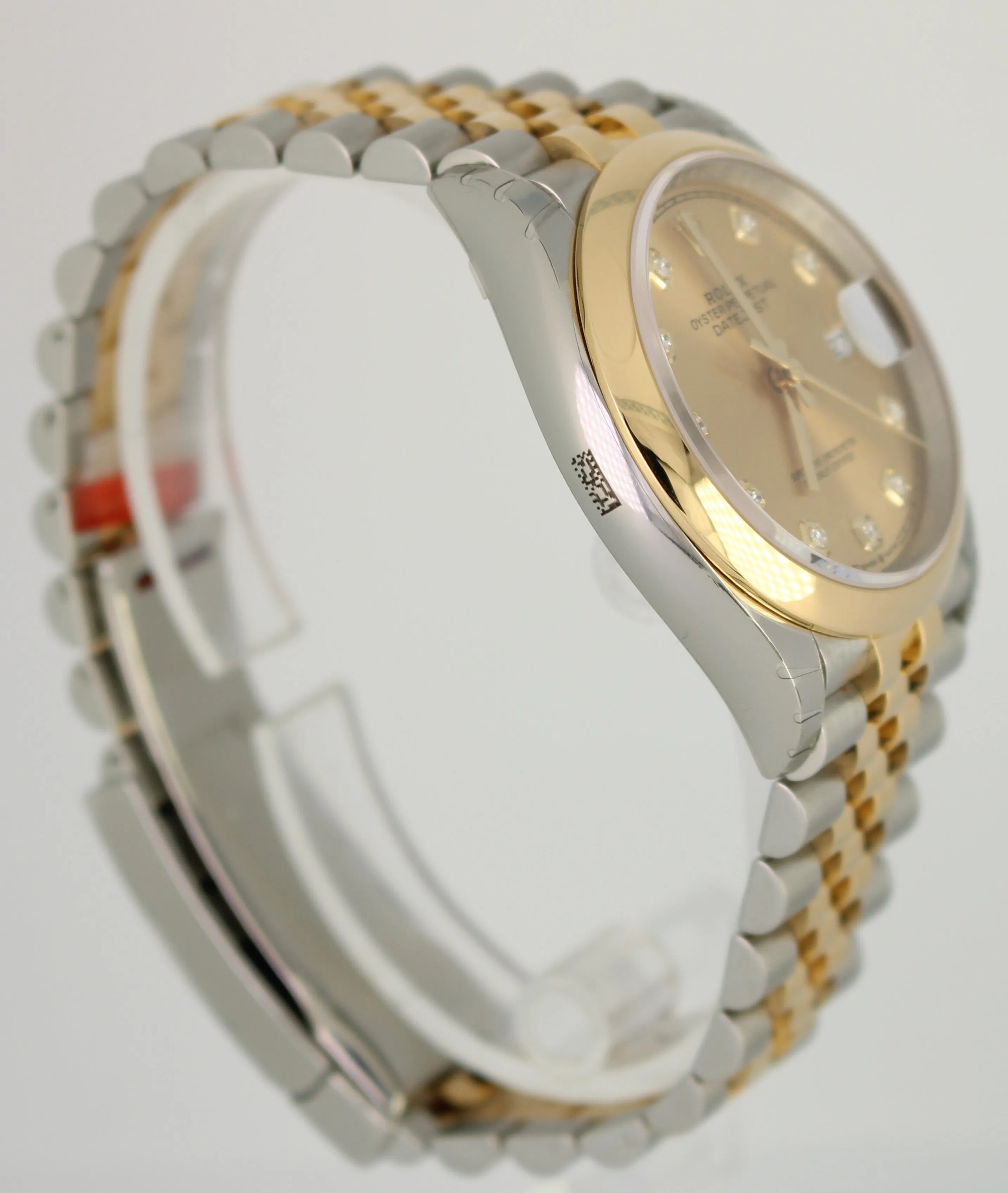 STICKERED 2021 Rolex DateJust 36mm Champagne Diamond Dial 126203 18K Gold Jubile