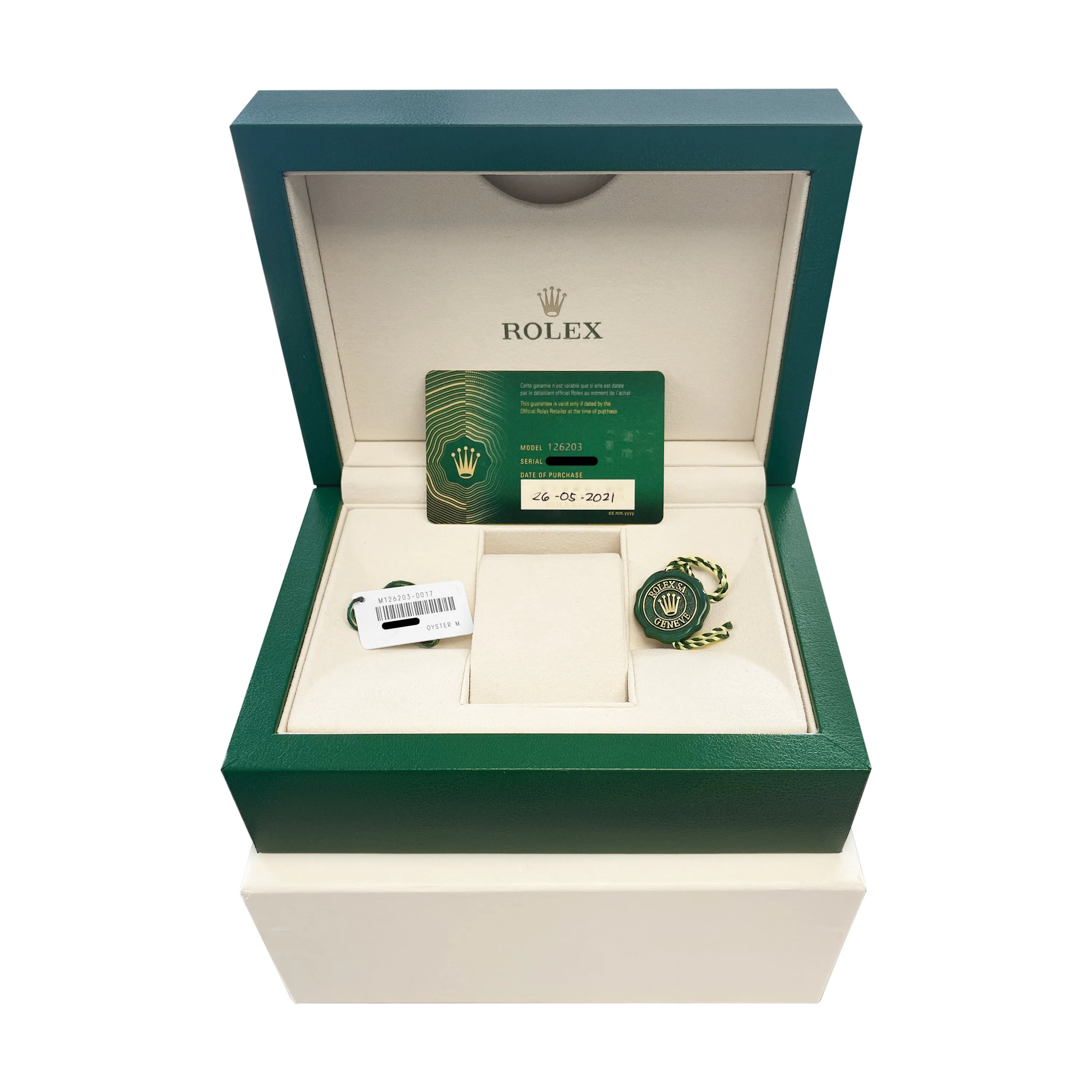 STICKERED 2021 Rolex DateJust 36mm Champagne Diamond Dial 126203 18K Gold Jubile