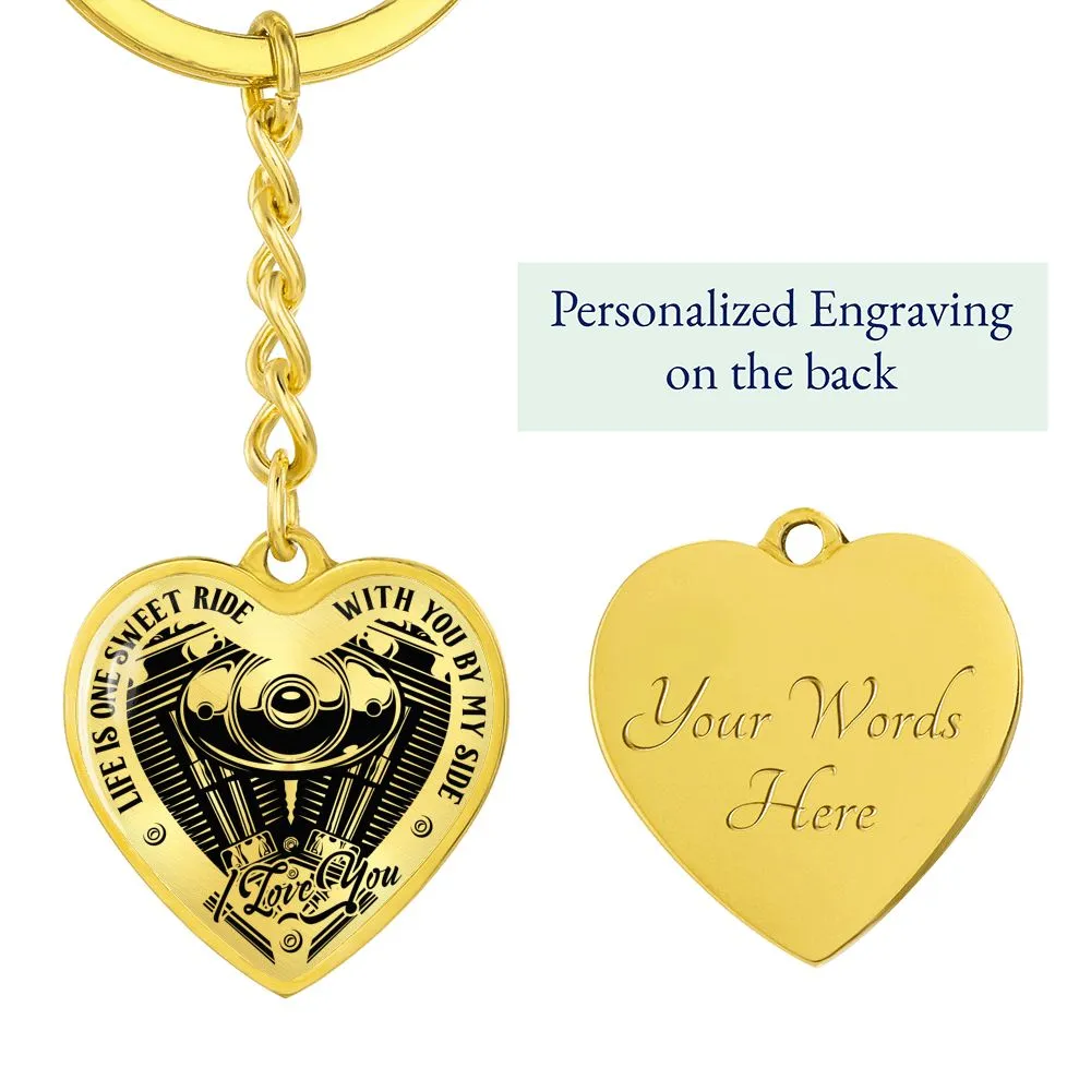 Sweet Ride Biker Love Key Chain
