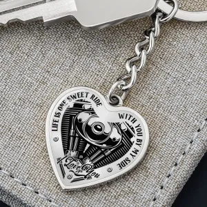 Sweet Ride Biker Love Key Chain