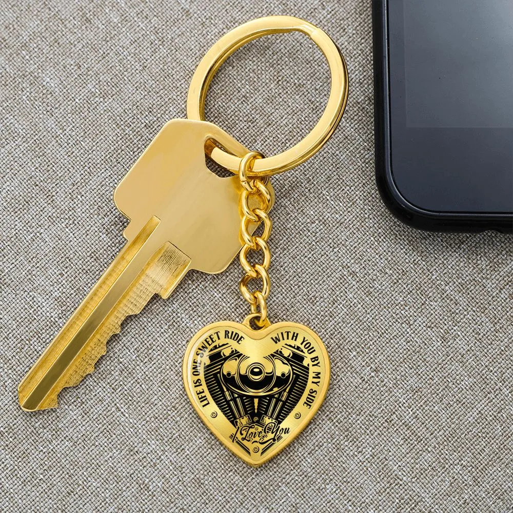 Sweet Ride Biker Love Key Chain