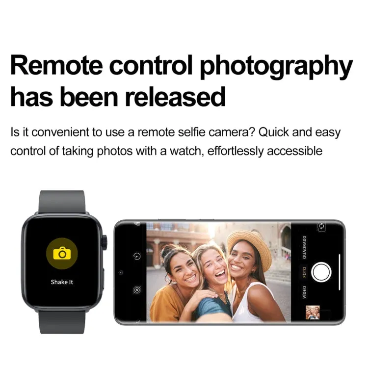T92 1.81 inch IPS Square Screen Smart Watch, Heart Rate / Blood Oxygen / Blood Pressure(Yellow)
