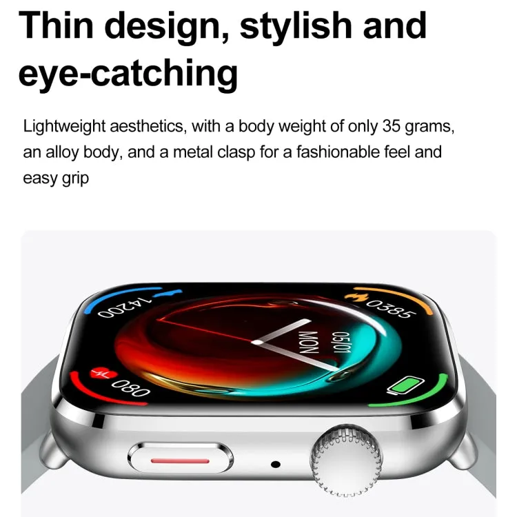 T92 1.81 inch IPS Square Screen Smart Watch, Heart Rate / Blood Oxygen / Blood Pressure(Yellow)