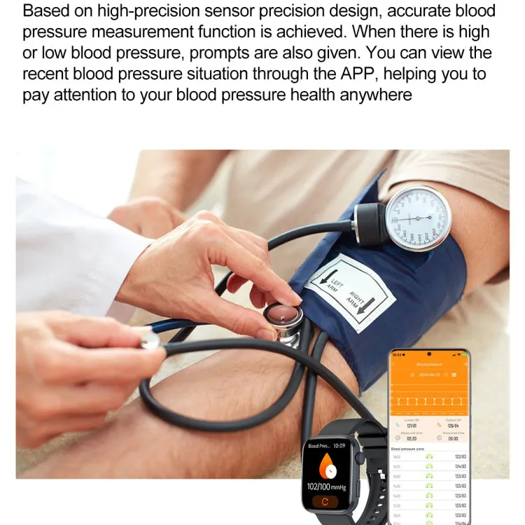 T92 1.81 inch IPS Square Screen Smart Watch, Heart Rate / Blood Oxygen / Blood Pressure(Yellow)