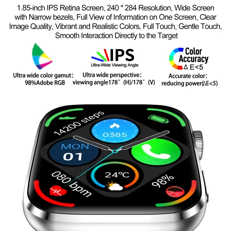 T92 1.81 inch IPS Square Screen Smart Watch, Heart Rate / Blood Oxygen / Blood Pressure(Yellow)