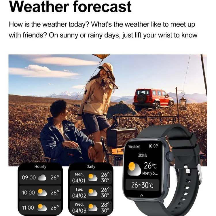 T92 1.81 inch IPS Square Screen Smart Watch, Heart Rate / Blood Oxygen / Blood Pressure(Yellow)