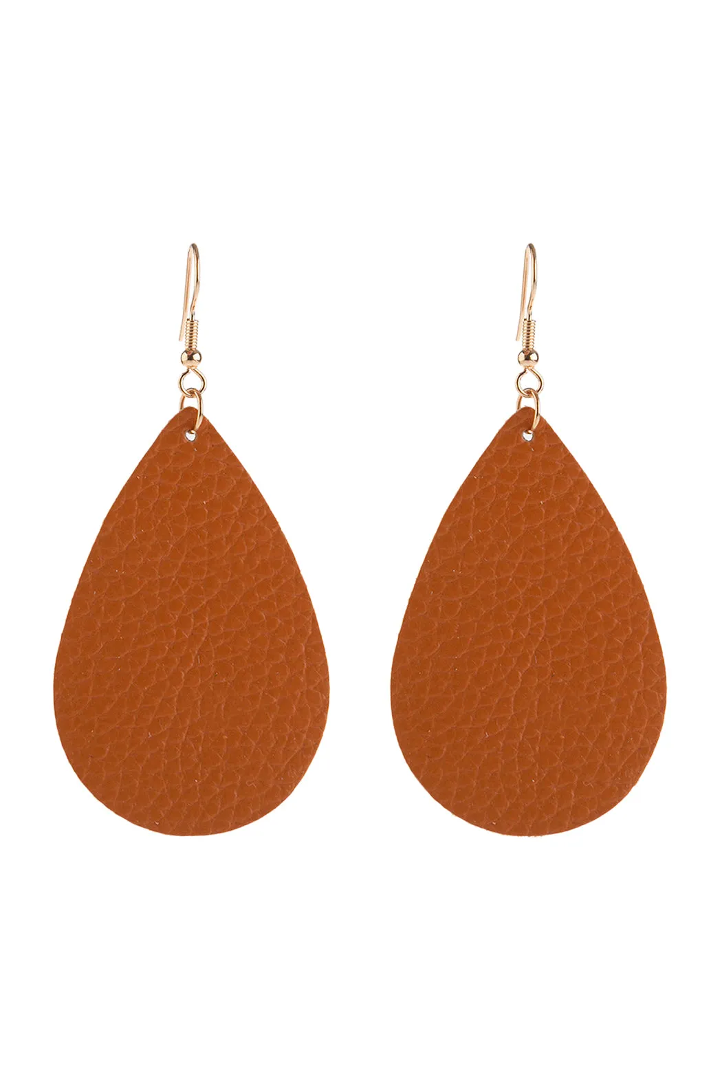 TEARDROP LEATHER EARRINGS