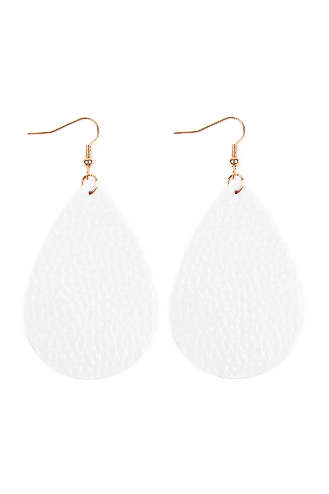 TEARDROP LEATHER EARRINGS