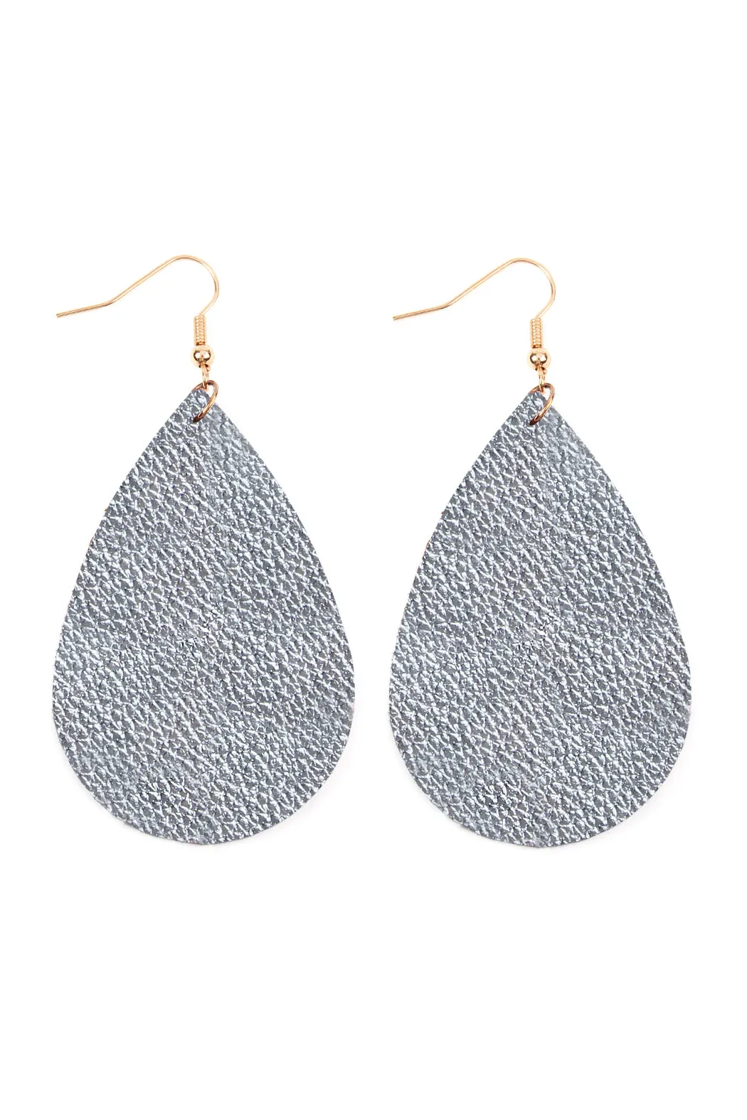 TEARDROP LEATHER EARRINGS