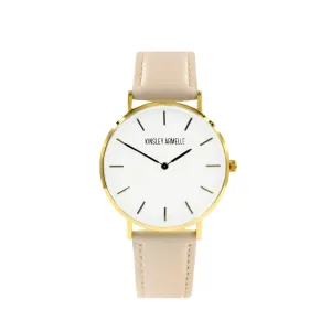 Tempus Collection - Gold Ashen Tan Leather Watch