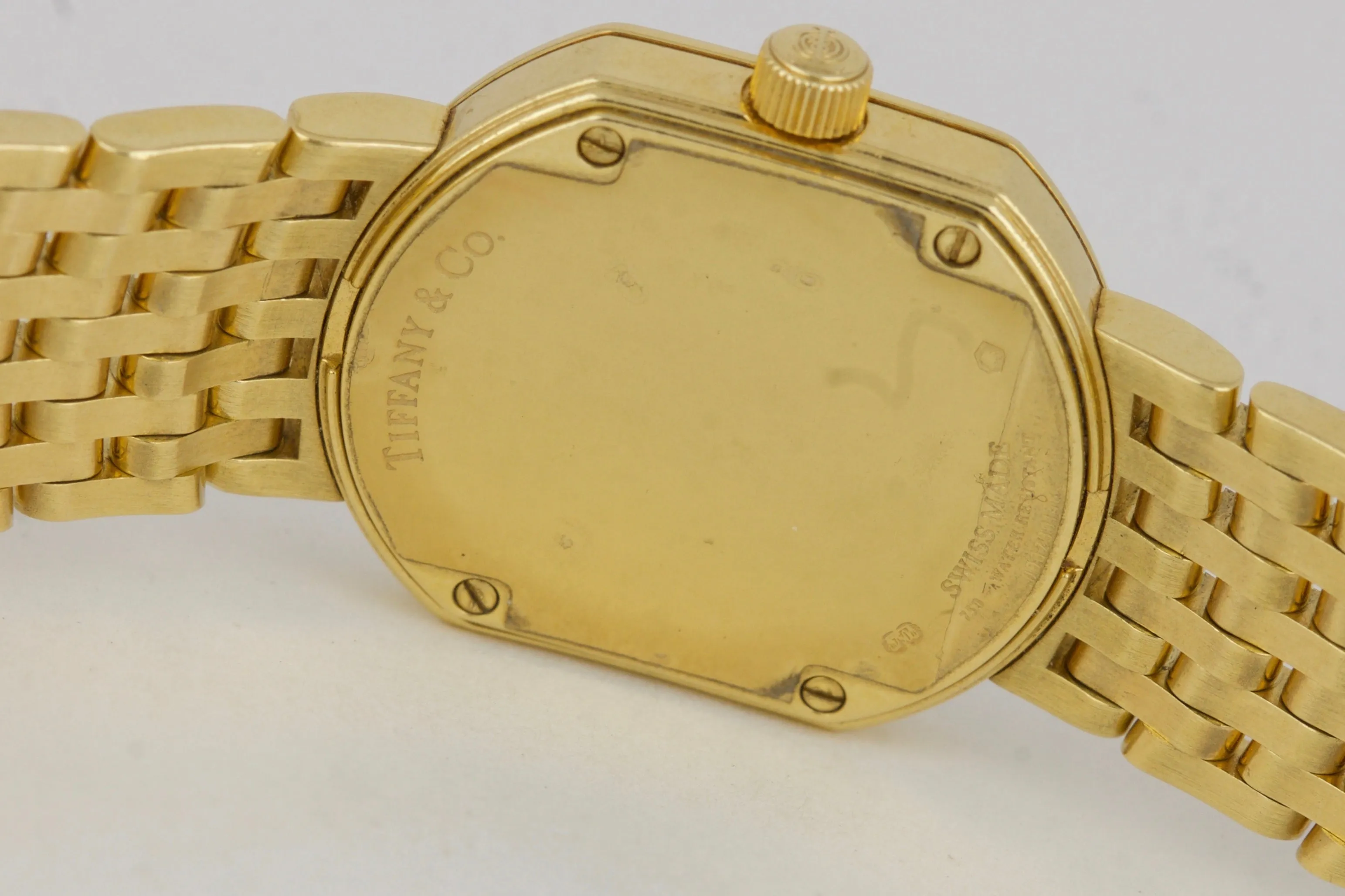 Tiffany & Co. Mark Coupe Medium 18K Yellow Gold Quartz Diamond Watch 17940384
