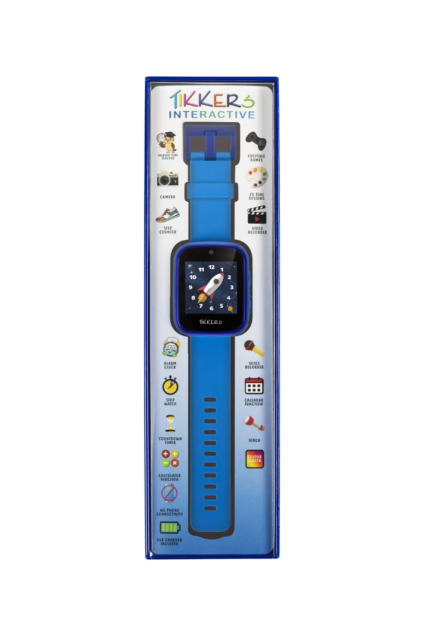 Tikkers Interactive Blue Smart Watch for Kids TK1084BLU