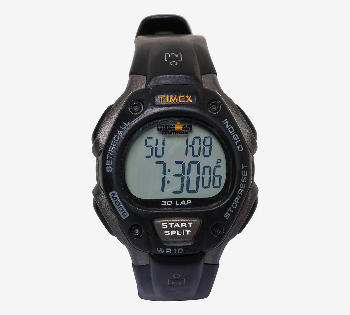 Timex Rewound Ironman Black and Gray Resin Quartz Digital Watch