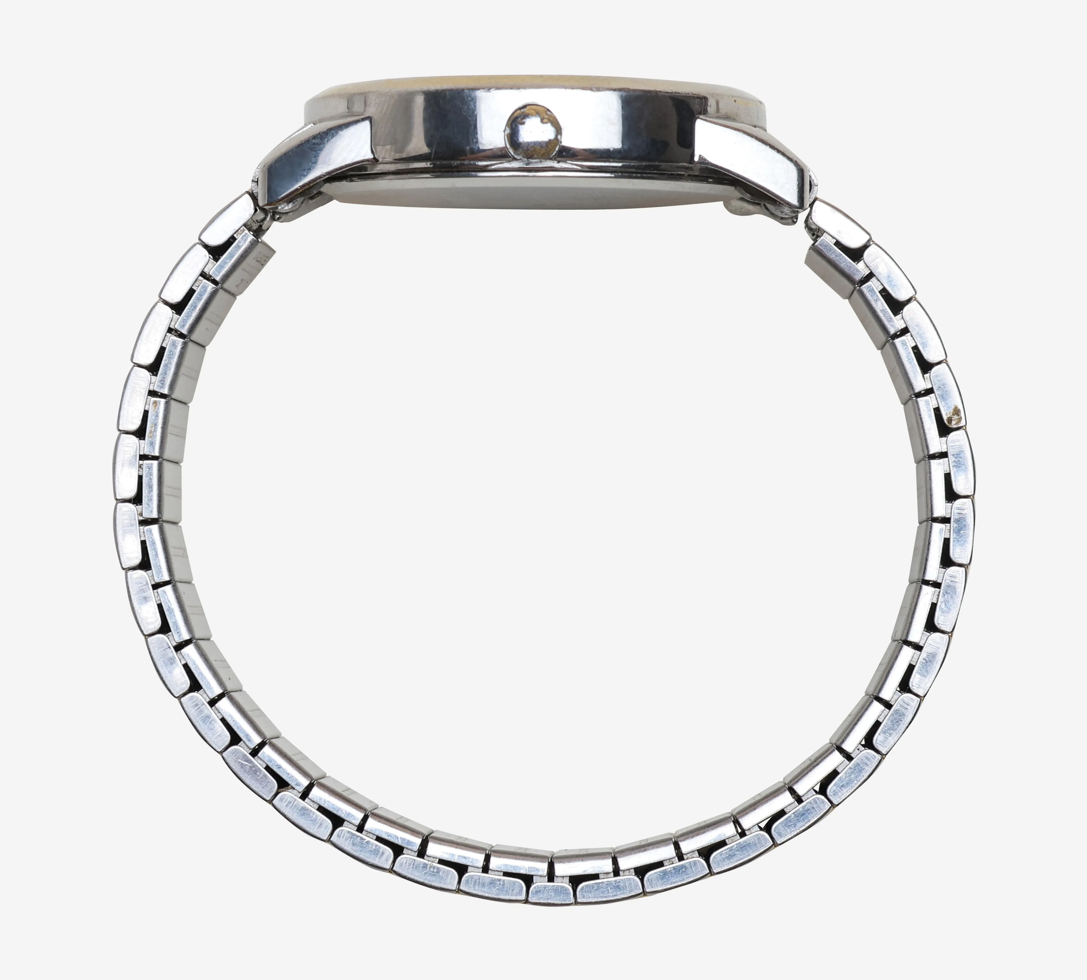 Timex Rewound Silver and Gold Round Bracelet With Date Quartz Analog Watch