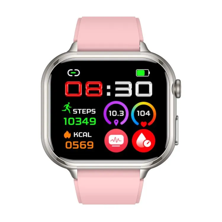 TK17 1.91 inch Horizontal Screen Silicone Strap Smart Watch Supports ECG Electrocardiogram(Pink)