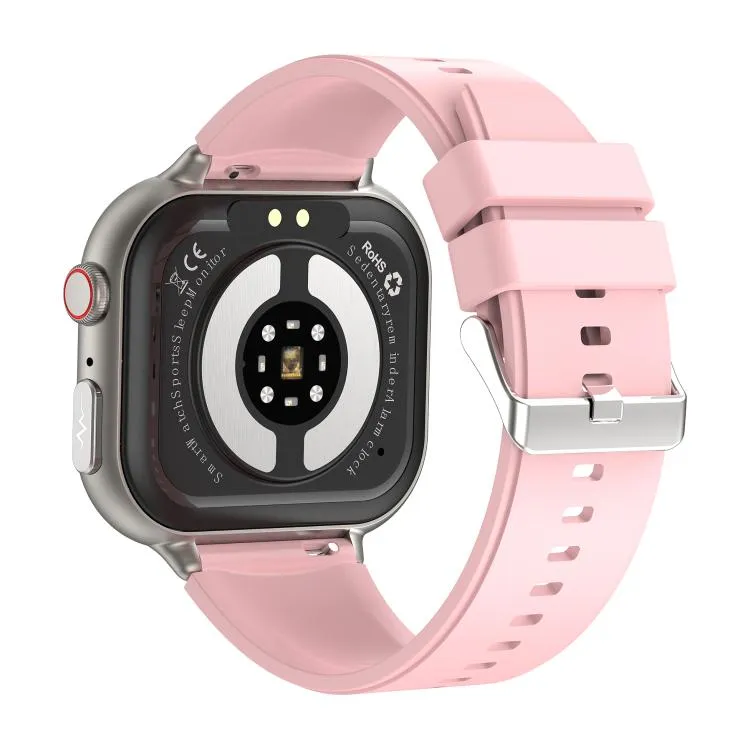 TK17 1.91 inch Horizontal Screen Silicone Strap Smart Watch Supports ECG Electrocardiogram(Pink)