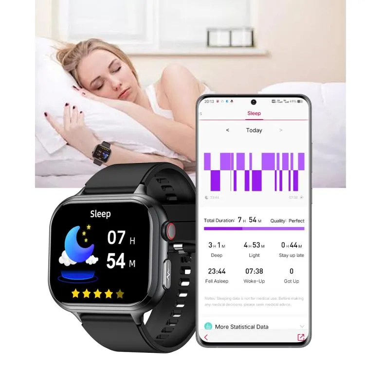 TK17 1.91 inch Horizontal Screen Silicone Strap Smart Watch Supports ECG Electrocardiogram(Pink)