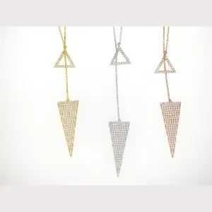 Triangle Arrow Lariat Necklace